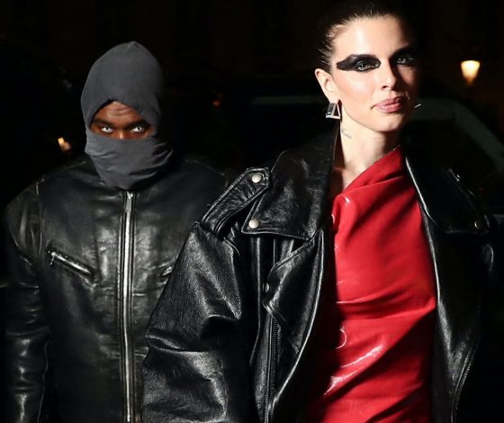 Белые линзы, латекс и много кожи: Канье Уэст и Джулия Фокс точно знают, как выглядеть стильно и эпатажно