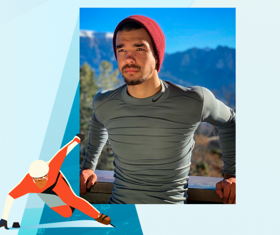 Мастер спорта международного класса в конькобежном спорте Артем Арефьев