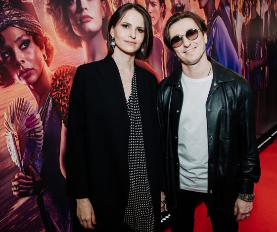 Сергей Безруков, Снежина Кулова, Андрей Бурковский на премьере фильма «Смерть на Ниле»