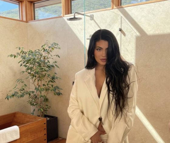 В прозрачных брюках и пиджаке на голое тело: Кайли Дженнер отправилась на первую вечеринку после родов