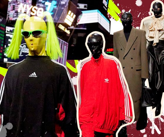 БДСМ-безумие на показе Balenciaga: латексные маски, классические костюмы и коллаборация с Adidas