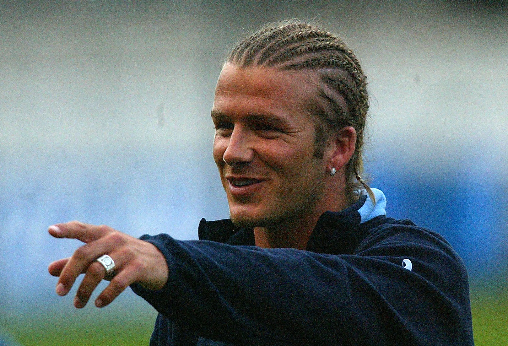 David Beckham косичка