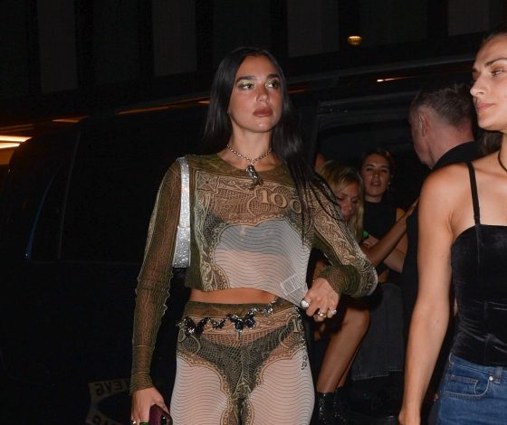 В духе Дикого Запада: Дуа Липа в полупрозрачном комплекте и сапогах со шнуровкой