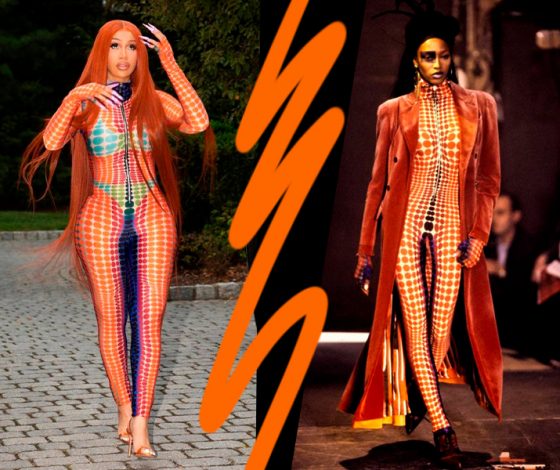 Наоми Кэмпбелл VS Карди Би: на ком винтажный комбинезон Jean Paul Gaultier смотрится круче