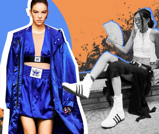Неужели новый тренд? It-girls и фэшн-инфлюенсеры показывают, с чем носить боксерские кроссовки