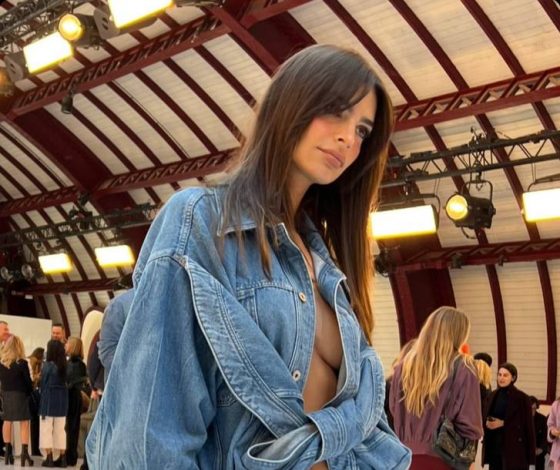 Новый взгляд на деним: Эмили Ратаковски в джинсах с оптической иллюзией