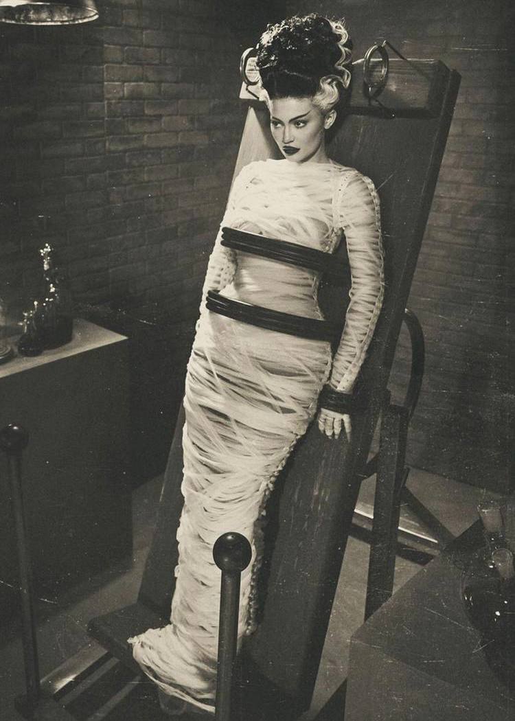 So beautiful: Kylie Jenner in the image of Frankenstein’s bride