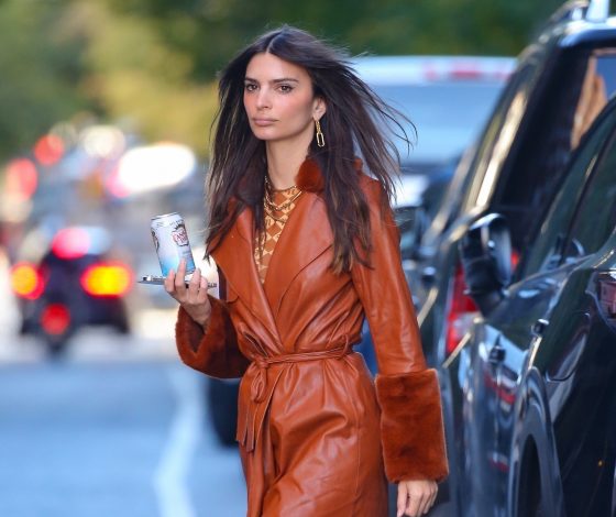 Делает акцент на длину: Эмили Ратаковски в юбке макси