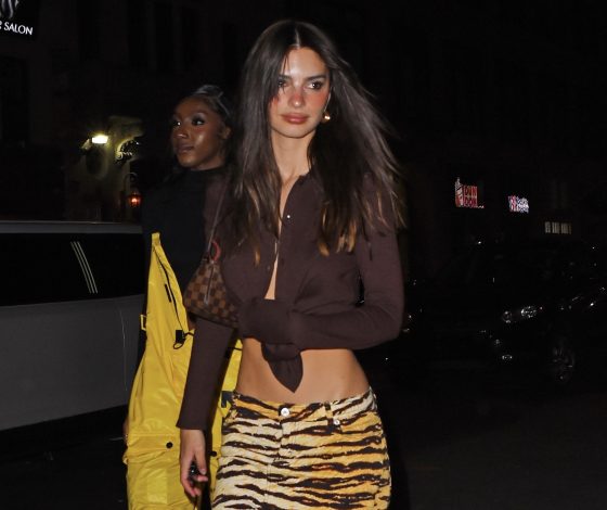 С чем сочетать тигриный принт? Подсматриваем у Эмили Ратаковски