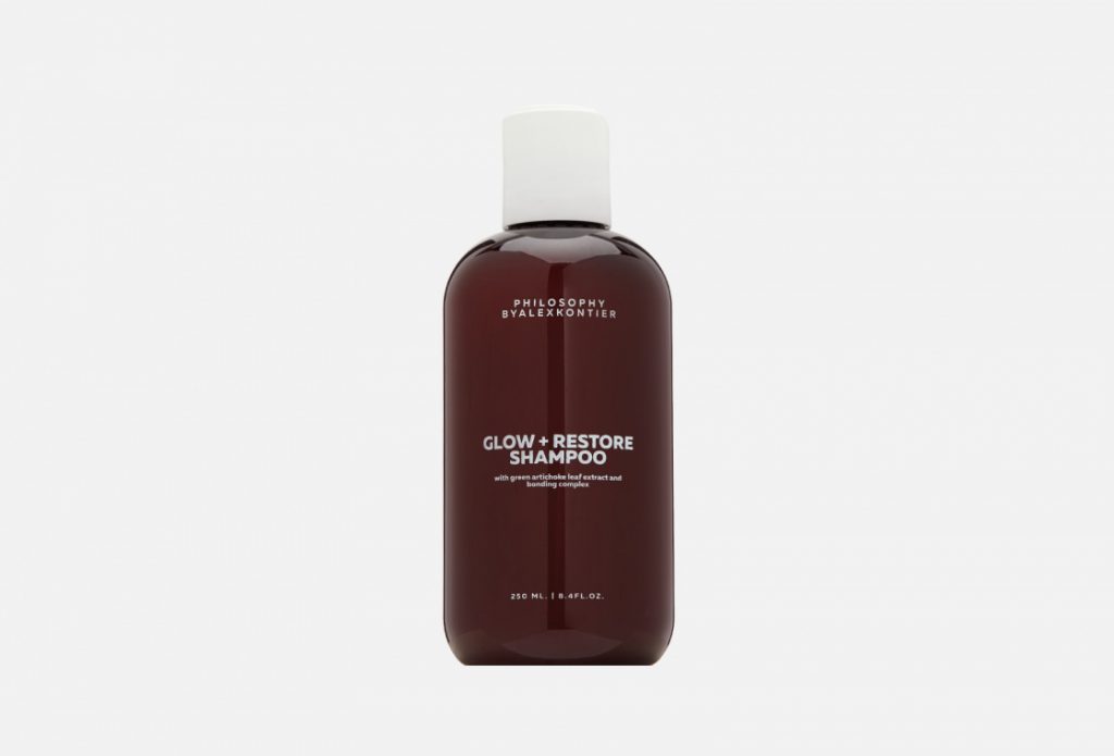 Шампунь для блеска и реконструкции волос Glow+Restore Shampoo, Philosophy by Alex Kontier, 3500 р.