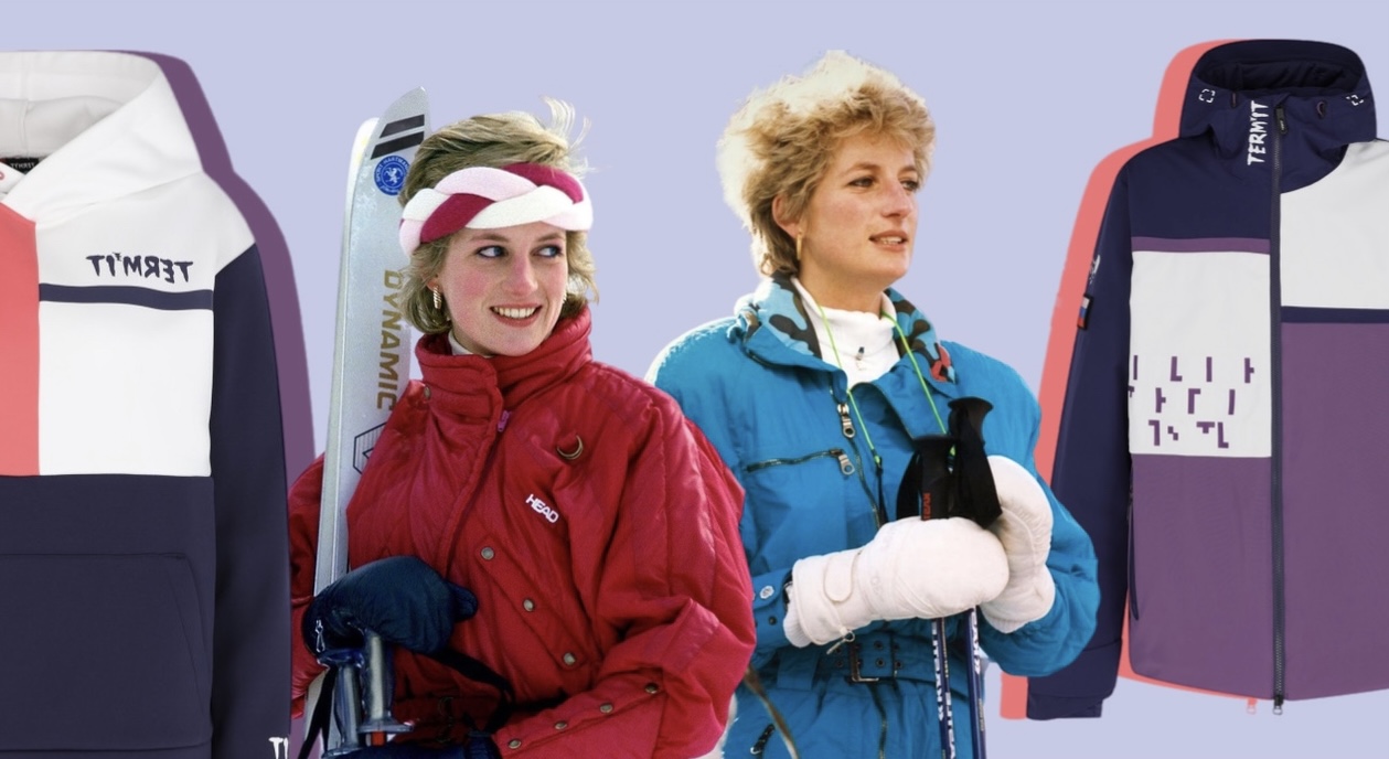 Snowboarding or skiing?  3 Russian brands where you can find sportswear in the style of Princess Diana