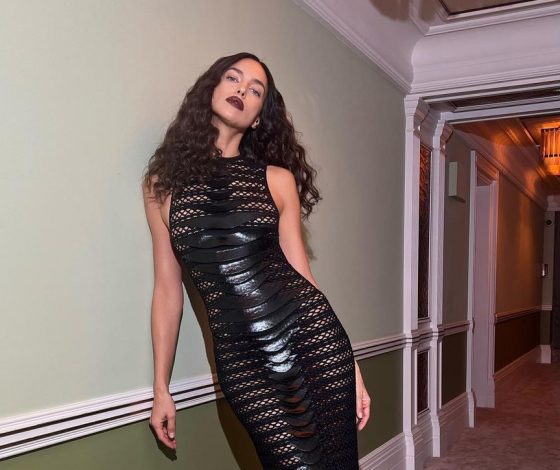 Без лишних слов: Ирина Шейк в полупрозрачном платье из сетки