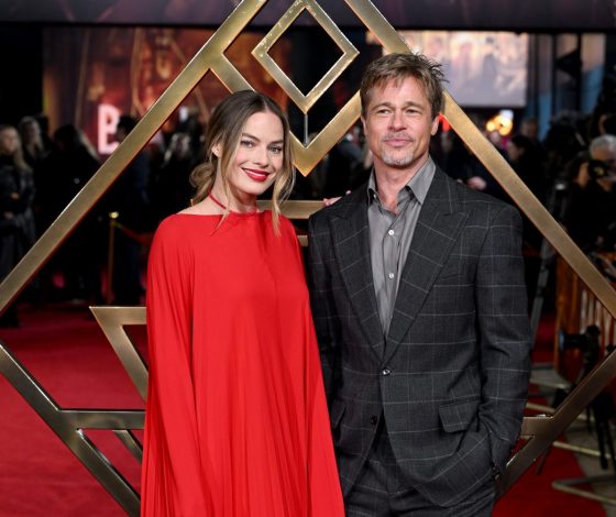 Запрещенный прием: Марго Робби и Брэд Питт на премьере фильма «Вавилон»