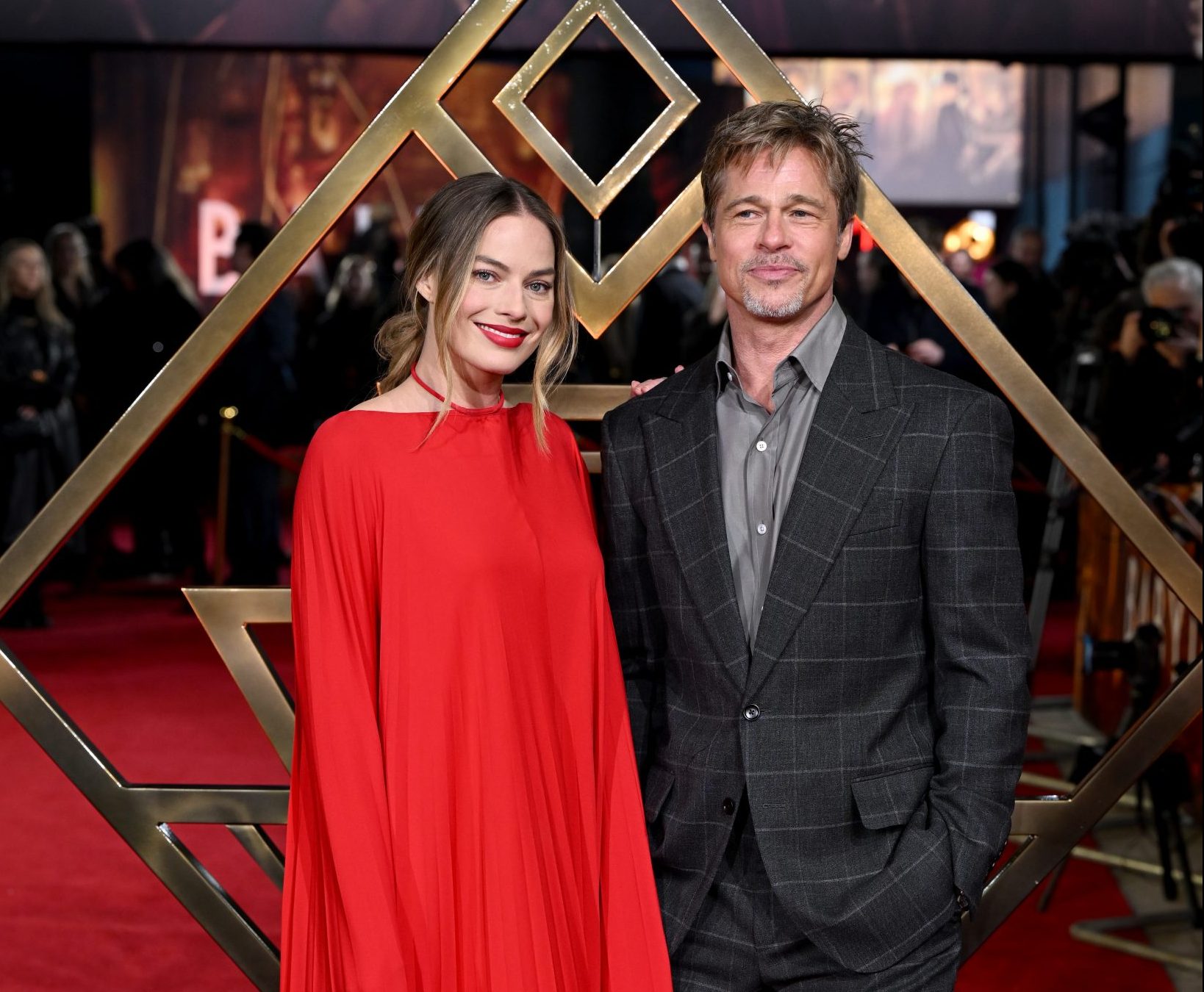 Banned reception: Margot Robbie and Brad Pitt at the premiere of the movie “Babylon”