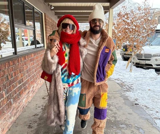 Хайди Клум знает, как удивить всех на горнолыжном курорте