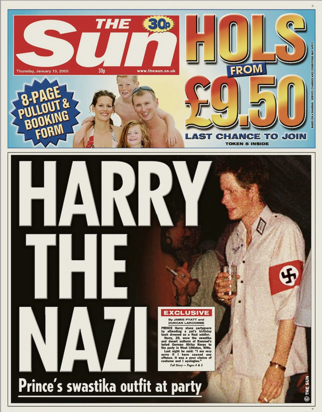 «Впервые их отношения действительно пострадали»: принц Уильям и Кейт Миддлтон настояли на том, чтобы Гарри надел костюм нациста на Хэллоуин, что привело к крупному скандалу
