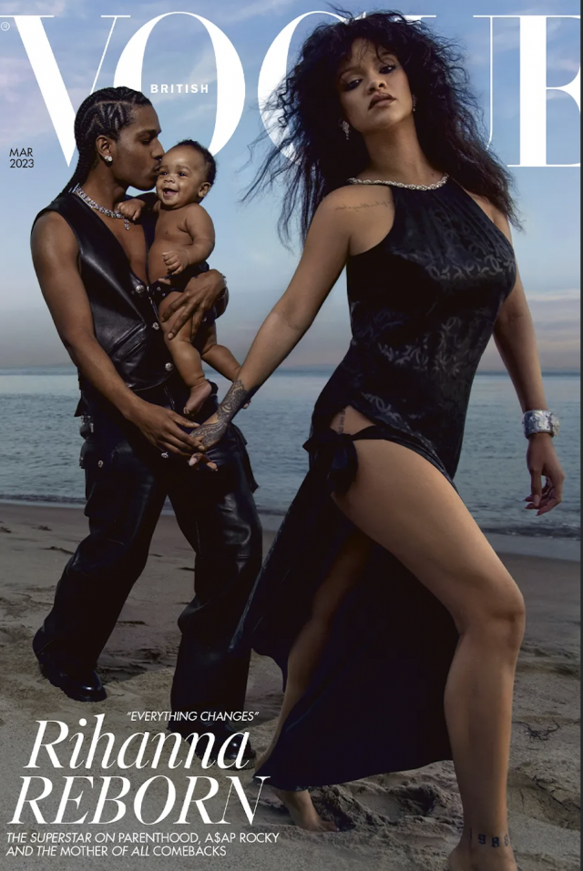 Рианна впервые снялась с сыном для обложки Vogue