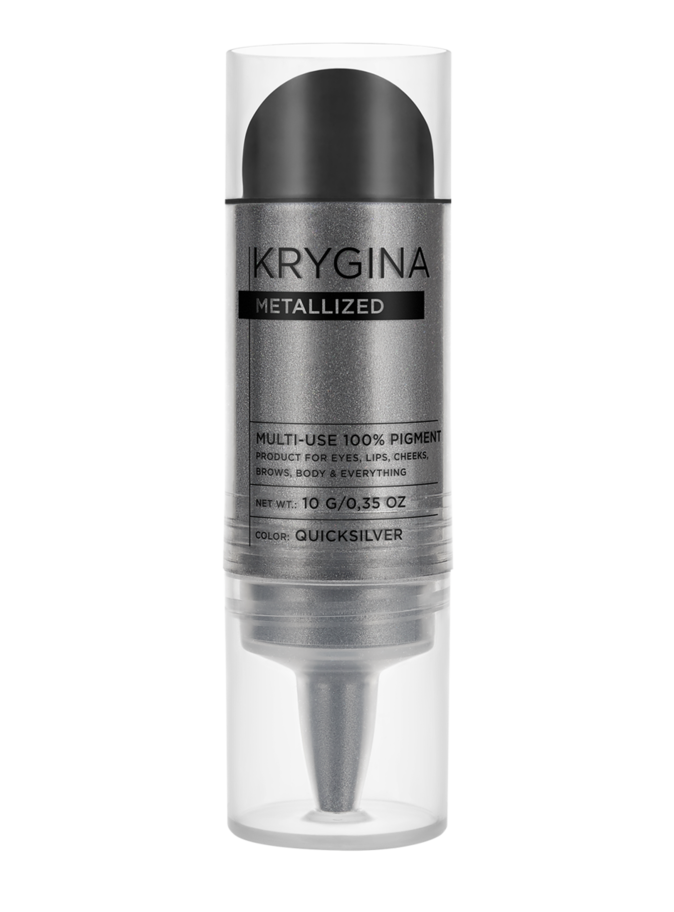 Loose eyeshadow, eye pigment Metallized Silver, Krygina Cosmetics, 2150 r.