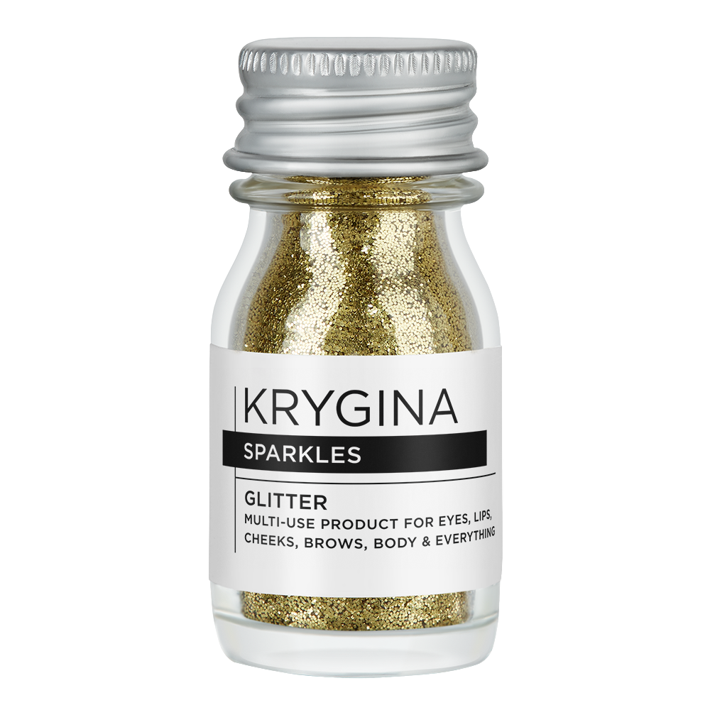 Glitter for the face and eyes, glitter for make-up Sparkles Gold, Krygina Cosmetics, 650 r.