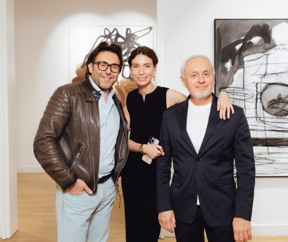 Баста, Алена Долецкая, Андрей Малахов и другие на открытии выставки Евгения Музалевского в Alina Pinsky Gallery