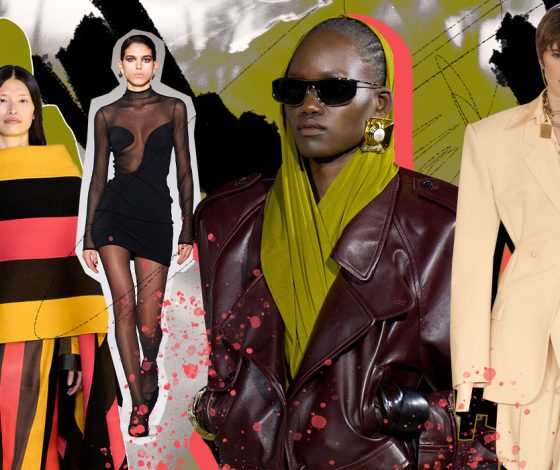 Тренды осень-зима 2023: черные пальто, яркие колготки и облегающие силуэты