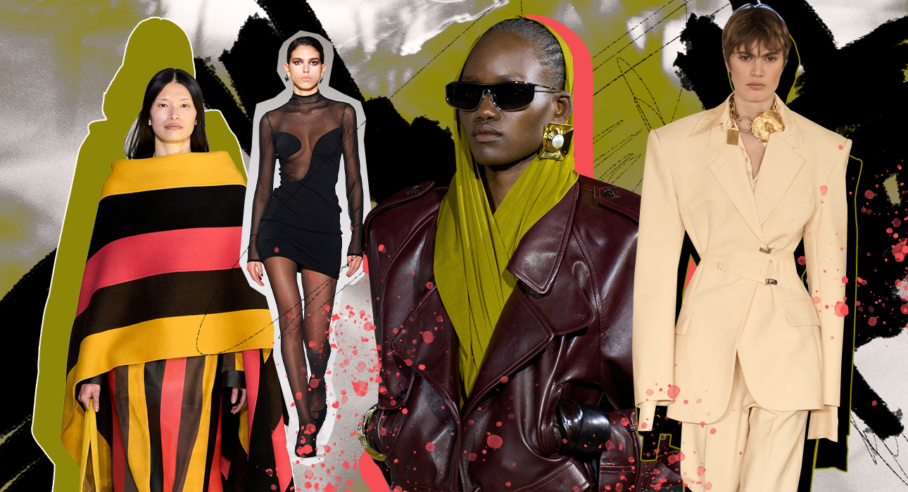 Fall-winter 2023 trends: black coats, shiny tights and tight silhouettes