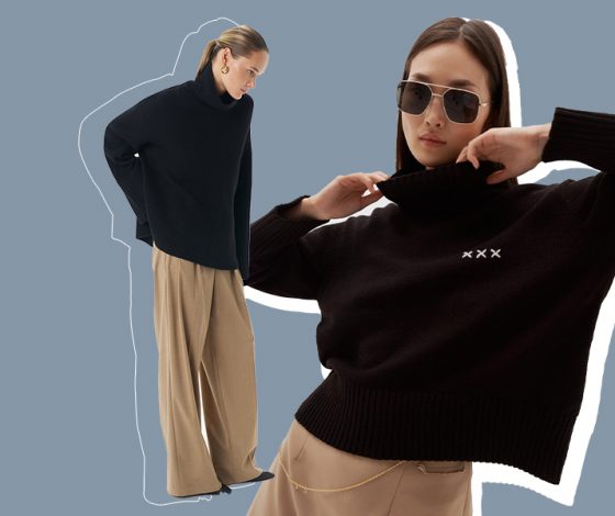 10 модных черных свитеров на осень