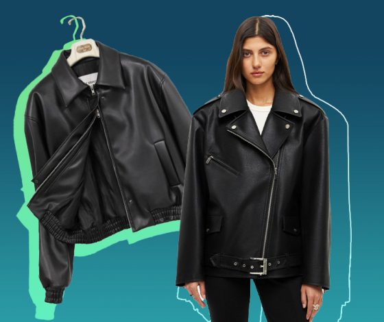 10 модных черных кожаных курток на осень