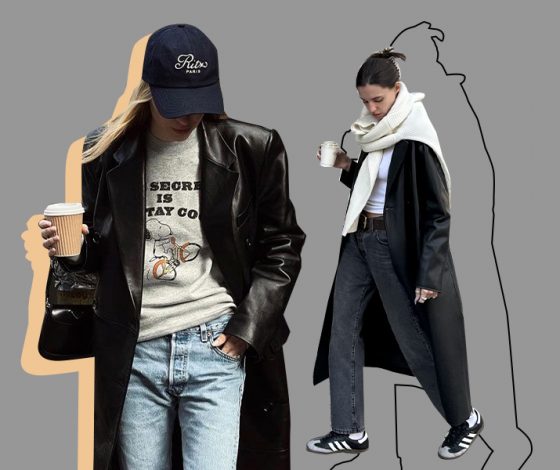 10 идей, с чем носить кожаный тренч этой осенью