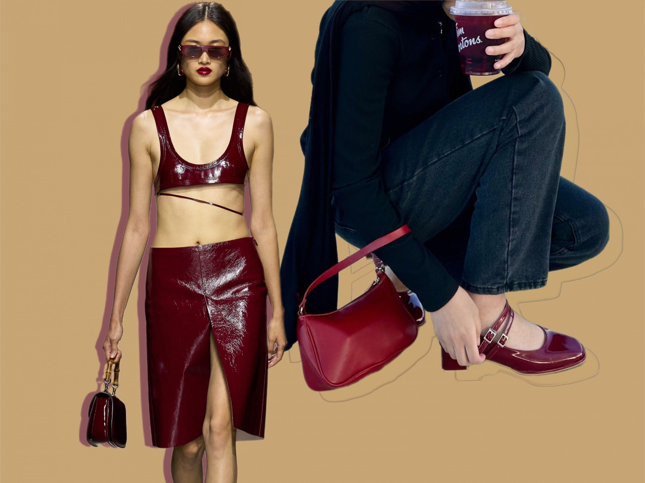 Cherry is the favorite color of street style heroes and fashion influencers: 10 ideas to create a trendy look