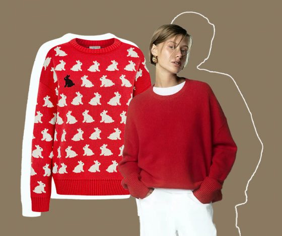 Красный свитер – главная вещь этой осени: 10 модных вариантов от российских брендов