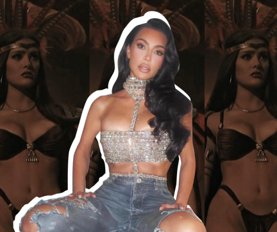 Ким Кардашьян повторила культовый образ Сальмы Хайек, но поклонники остались не в восторге