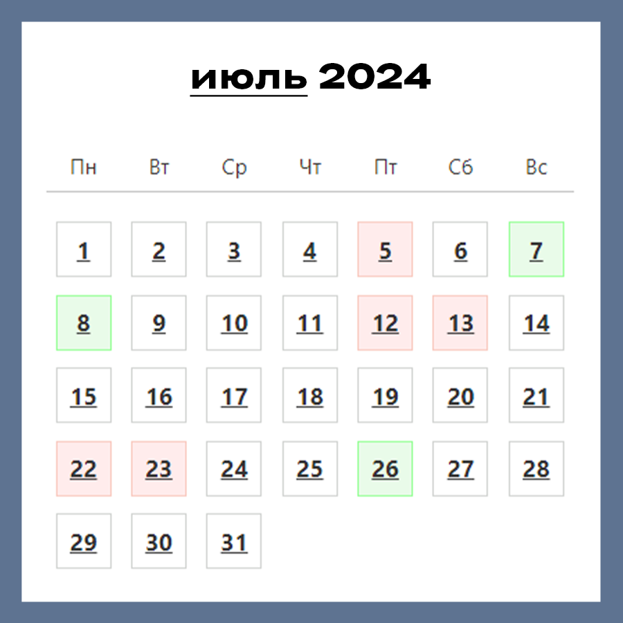 Неблагоприятные дни в октябре 2024