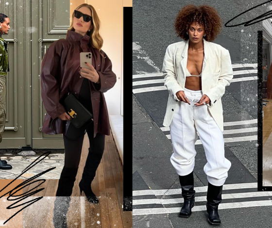 Совет стилиста: как зимой носить высокие сапоги с брюками?