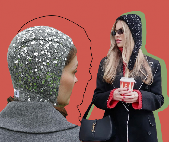 Вязаный чепчик с пайетками – самый нарядный тренд зимы. Доказано модными инфлюенсерами