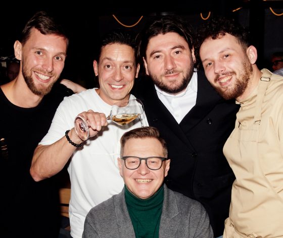 Виктория Манасир, Елена и Сергей Лесс, Михаил Друян и другие на открытии ресторана 0.75 please Moscow