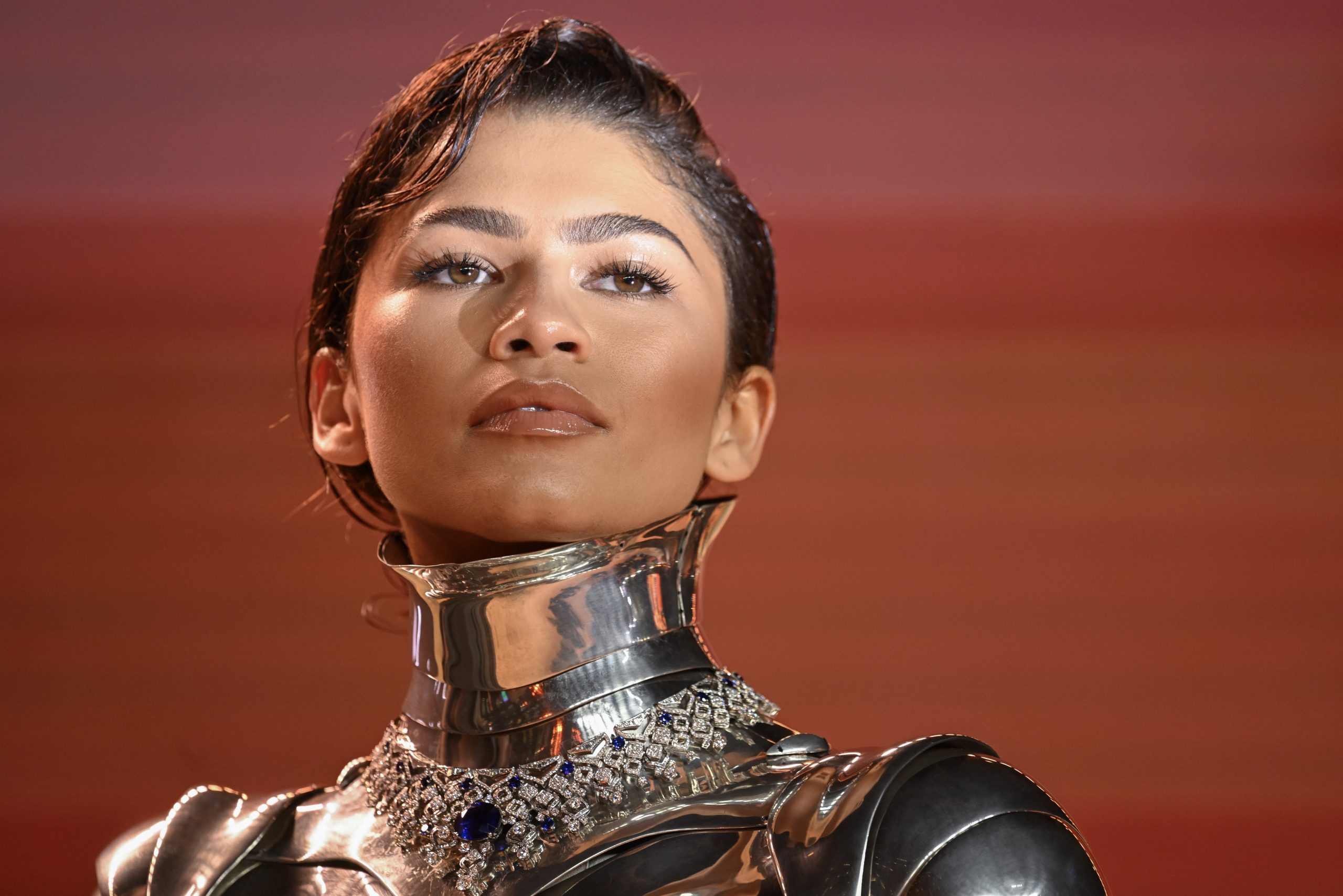 Zendaya appeared in futuristic armor from Mugler archives