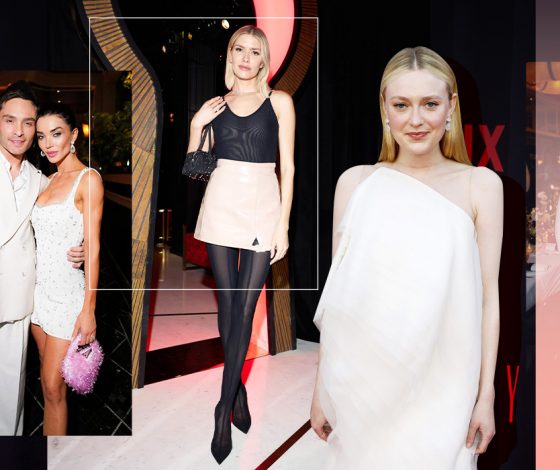 Элизабет Херли в трендовом металлике и экстремальное мини Лены Перминовой: 5 лучших образов недели