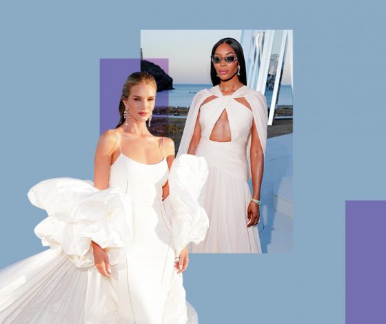 Битва образов: Наоми Кэмпбелл и Роузи Хантингтон-Уайтли в идеальных белых платьях, о которых может мечтать каждая невеста