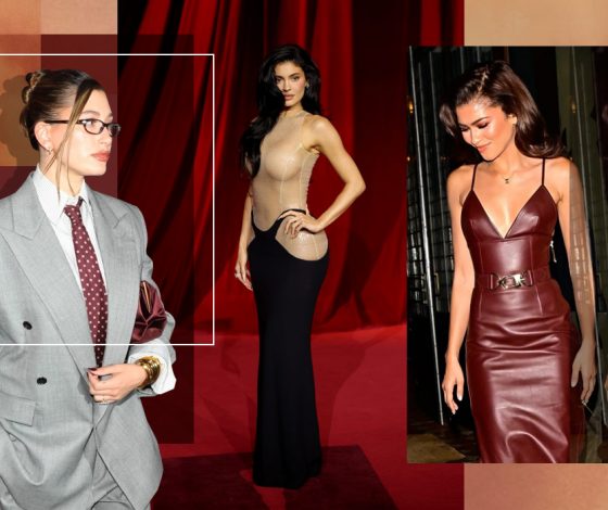 Хейли Бибер в брутальном костюме и Зендея в дерзком кожаном платье: 5 лучших образов недели