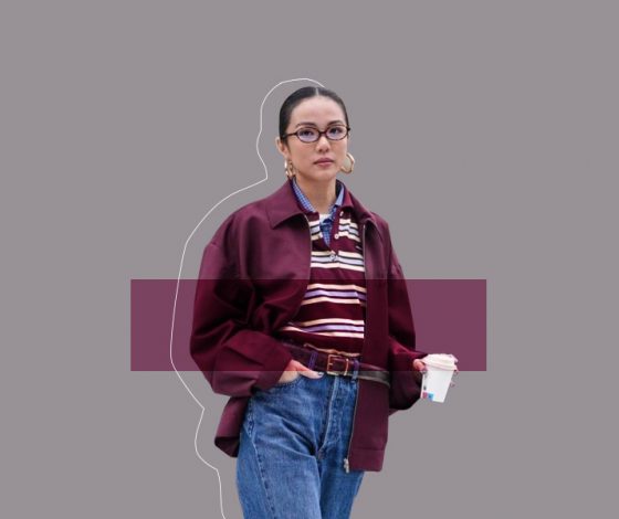 Полосатый лонгслив-поло – трендовая вещь на каждый день. Вот как его носят фэшн-инфлюенсеры