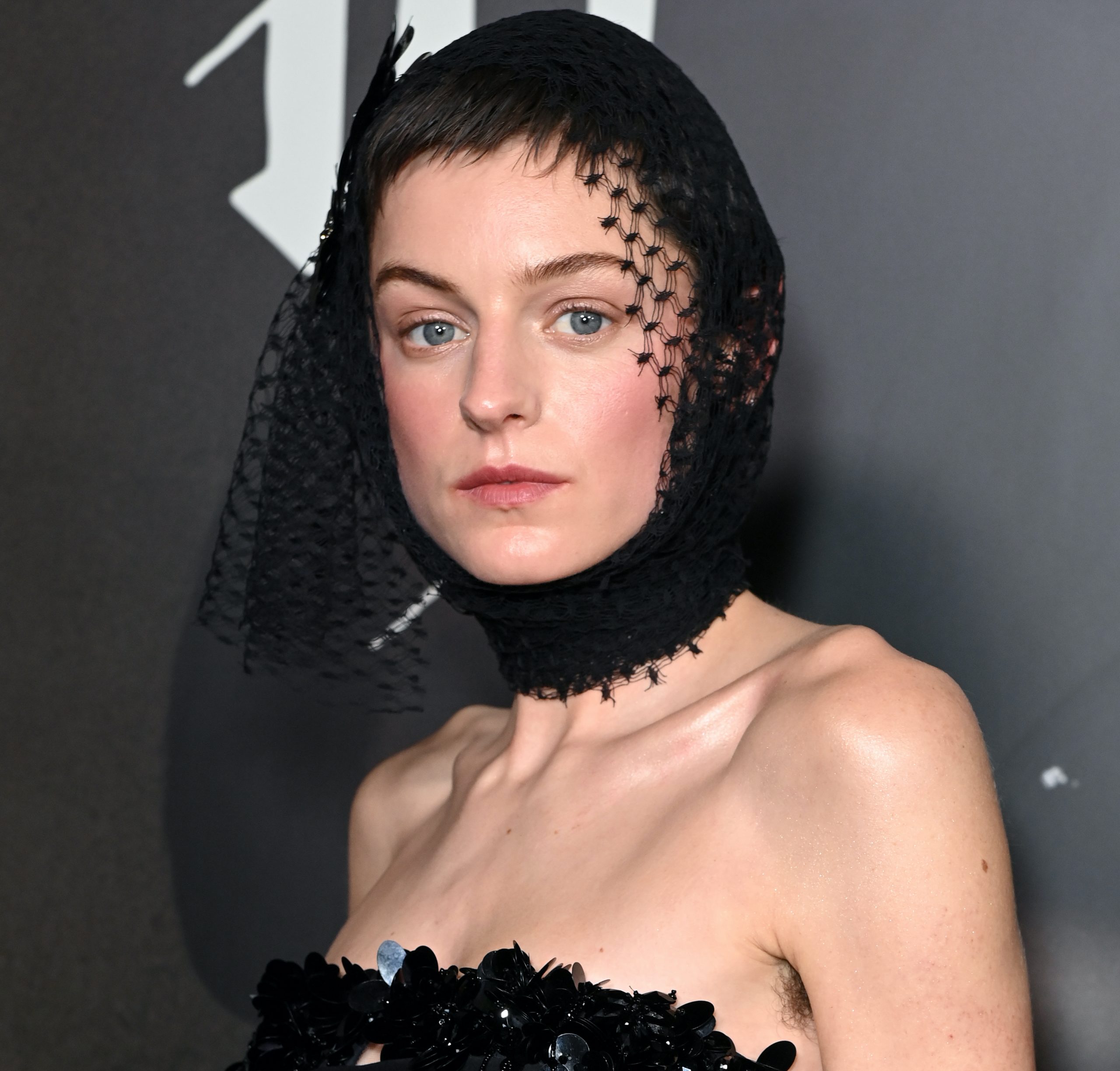 Gothic princess: Emma Corrin appeared in a “naked” dress at the premiere of a new horror movie