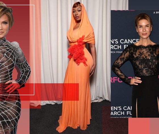 «Паучье» платье Дженнифер Лопес и кружево Рене Зеллвегер: 5 худших образов недели