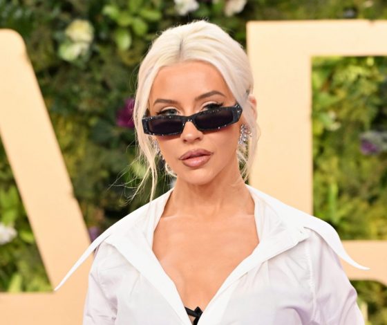 Редкий выход: Кристина Агилера с женихом появилась на красной дорожке