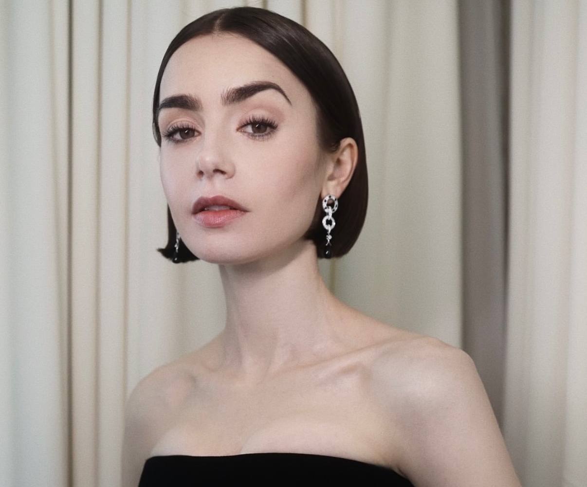 Lily Collins took part in the Emily set in Paris at Italian company