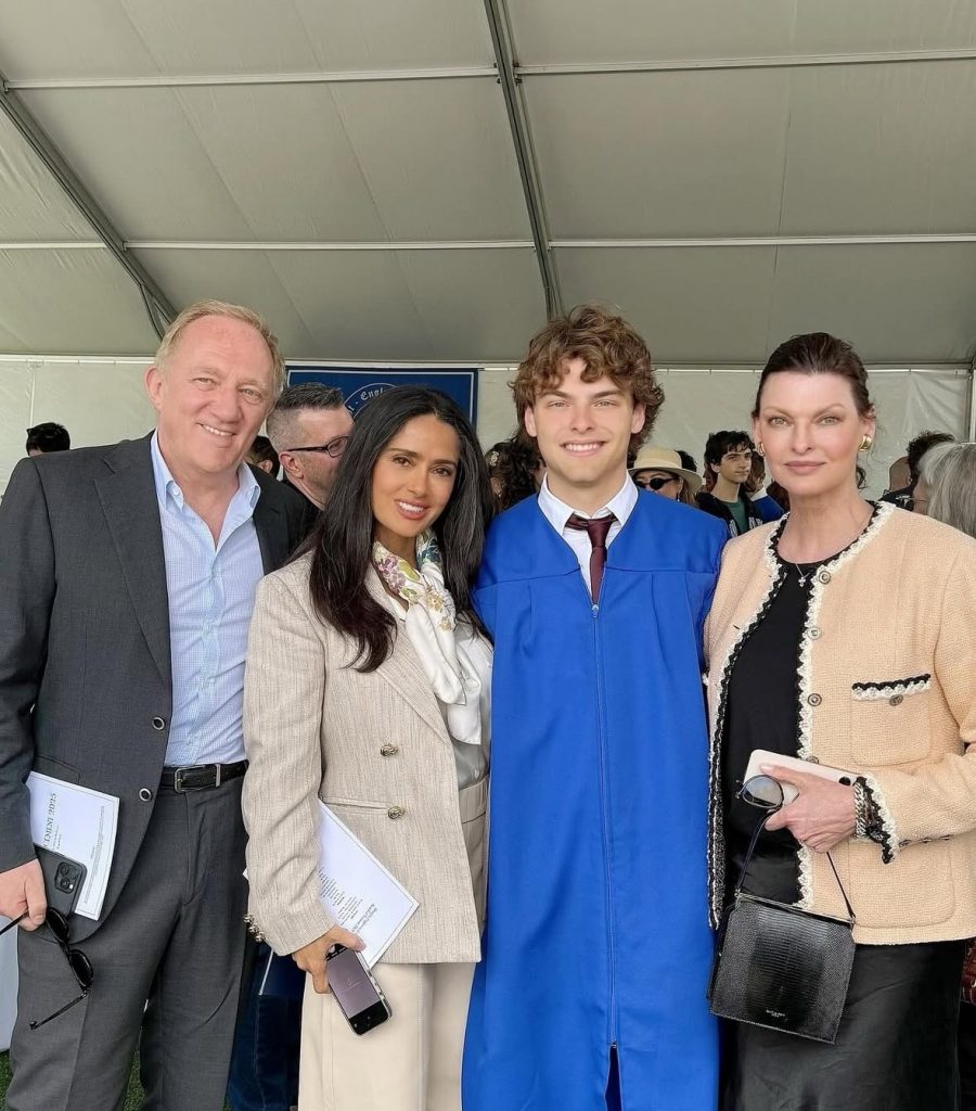 Francois-Henri Pino, Salma Hayek and Linda Evangelist son. Photo: Social Networks