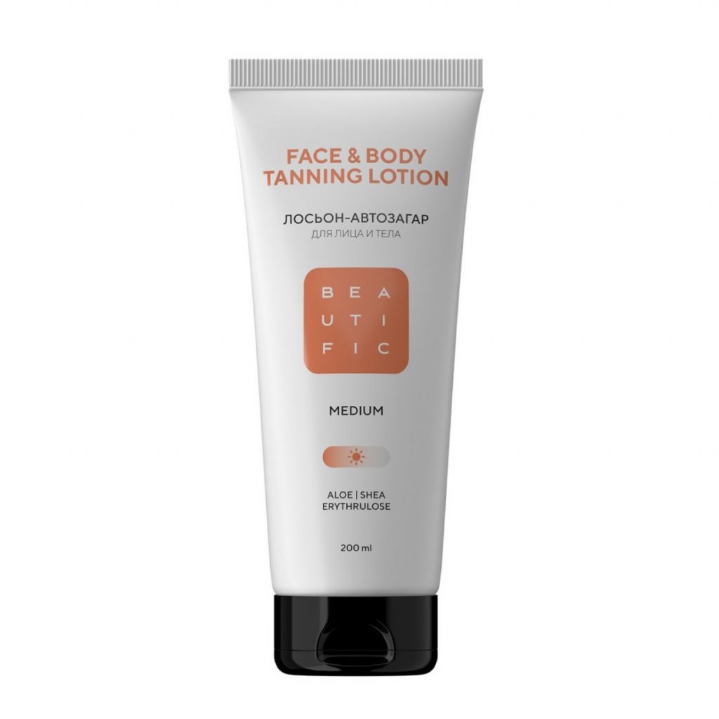 Face and body tanning lotion, beautiful, 718 p.