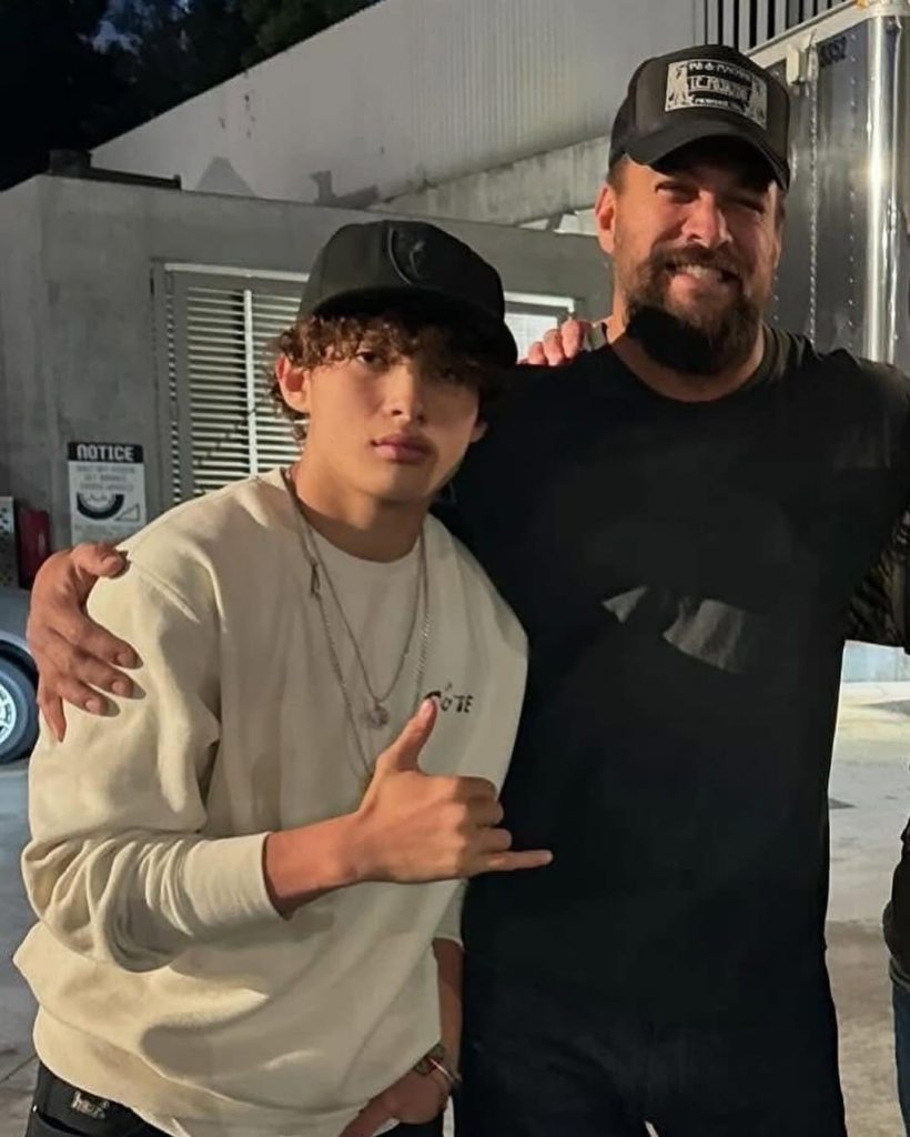 With Jason Momoa son Topoa-Wulf. Photo: Social Networks