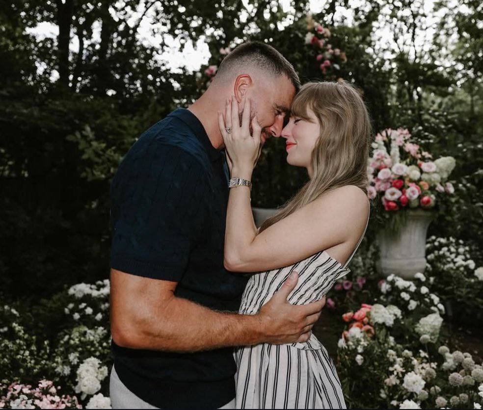 Taylor Swift and Travis Kelsey. Photo: Social Networks