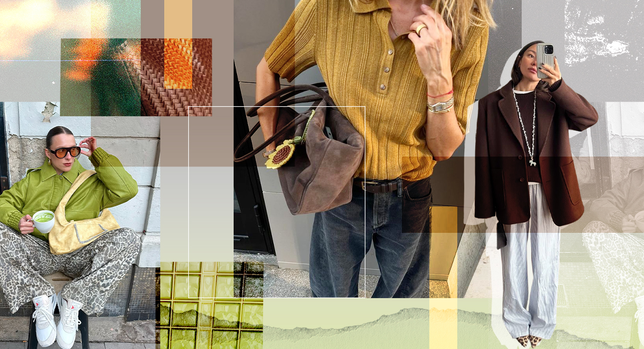 Trend colors for 2025 autumn: lime, chocolate and mustard
